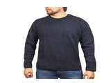 100% Shetland Ragg Wool V Neck Knit Jumper Pullover Mens Sweater Knitted - Navy - M V563-SW-VN-NAVY45-M