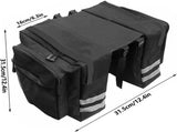 Waterproof Bicycle Rear Pannier Bag with Rain Cover, Large Capacity Carrier Bag for Commuting, V1189-LC-QP-00843
