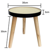 Round Rattan top 3 Legged Potplant Stand / Side Table 34cm V637-68100TBL