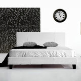 Double PU Leather Bed Frame White V63-761205