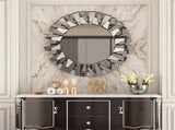 Silver Sunburst Round Wall Mirror V767-JJ-XM768-V1