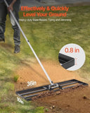 VEVOR 10x36in Lawn Leveling Rake 83.9 in Adjustable Handle for Yard Golf Court V952-CPPZPEKCGK10365WEV0