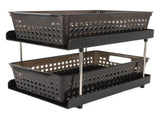 2 Tier Organizer Multi Purpose Storage Baskets Bathroom Storage Organizer Vanity Counter Container V1294-YM0901-3117250007311