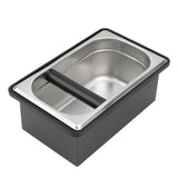 Espresso Knock Box,Stainless Steel Coffee Pucks Container, with Steel Holder and Noise Reduction V1192-AZ-W-0151