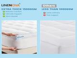 1500GSM Bamboo Mattress Topper Extra Thick 10CM Bed Topper super King 203 x 203 40 cm V201-W13484801
