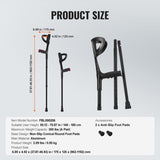 VEVOR Forearm Crutches 10-Level Height Adjustable Walking Crutches 1 Pair 350LBS V952-QBGZJBXPPYZSPRL1KV0