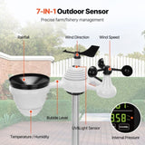 VEVOR 7-in-1 Wireless Weather Station, 7.5 in Large Color Display, Digital Home Weather Station V952-TYNQXZ75VAAA7QJQSV3
