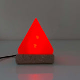 USB Colour Changing Salt Himalayan Lamp - Pyramid Shape Pink Rock LED Light V238-SUPDZ-43047537670