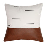 Throw Covers, Modern Farmhouse Decorative Covers for Couch Sofa Bed,Faux Leather V1366-AZ2-W-19872