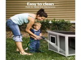 i.Pet Dog Kennel House Large Wooden Outdoor Pet Kennels Indoor Puppy Cabin Log PET-GT-DH7S-GR