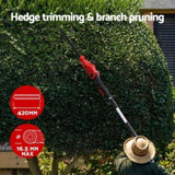 Giantz Cordless Pole Hedge Trimmer Garden Pruner Electric Cutter HT-POLE-20V-45-RDBK