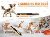 Large Dog Scratch Board with Dog Treat Drawer, Dog Scratch Pad for Nails & Replace Sandpapers V1370-AZ4-03807