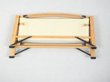 Bamboo Canvas Foldable Outdoor Camping Chair Wooden Travel Picnic Park - Khaki/Beige V563-MD019M-NW