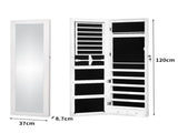 Levede Mirror Jewellery Cabinet Makeup JB1015-LED-WH