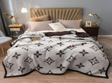 Brown Lucky Four-Leaf Clover 180x200CM Premium Double-Sided Print Flannel Blanket - Soft All-Season V888-ELOSUNG49172
