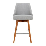 Artiss 4x Bar Stools Swivel Seat Wooden Grey BA-TW-8125-LI-GYX4