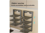 3-Tier Folding Kitchen Storage Rack Plates, Snacks and Serving Dishes, Space-Saving Organiser V1189-WXF-260203-00279