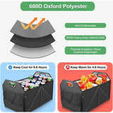 Large Trunk Organizer with Removable and Waterproof Cooler Bag, Durable 600D Nylon Material V1237-ZY-715-082