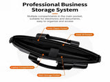 Black Men's Laptop Bag - Large Capacity Multi-Compartment Shoulder and Hand Carry Computer Bag for V888-ELOSUNG57017-1