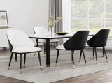 Artiss Dining Chairs Set of 4 Leather Seat Beige and Black UPHO-C-DIN-01-PU-WHX4