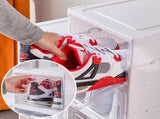 CARLA HOME 6-Tier Stackable Shoe Storage Box Organizer with Clear Door for Closet, Entryway or V178-36188