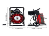 Drain Cleaner Machine 23m x 13mm, Sewer Snake Auger Manual Feed with 4 Cutters & Air-activated Foot V952-SDJJKLSGDSTJGDO6A002V3