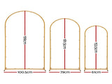 Wedding Arch Backdrop Stand Set of 3 Gold Metal Wedding Arched Frame, Easy to Assemble, Stable WESD-ARCH-3PC-GD