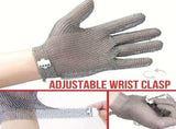 cut-resistant stainless steel chainmail industrial hand protection, adjustable safety V1102-108-85277-SLR-XS-21CM