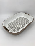 YES4PETS Large Portable Cat Toilet Litter Box Tray with Scoop and Grid Tray Brown V278-MSP-004-BROWN-W-ZW-0001