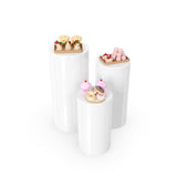 3pcs Metal Round Plinth Cylinder Pedestal Stand Wedding Decoration Cake Flower V201-BCJHDCYL0003