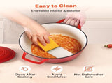 Enameled Cast Iron Dutch, 5.7L Pot with Lid and Dual Handles, Heavy-Duty Durable Cookware Pan, V952-ZTHLKX6QTTCTO54AA001V0