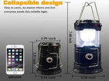 4 Pack Foldable Camping Lantern, Solar and USB Rechargeable, Lightweight Waterproof V1308-DSZKI-513
