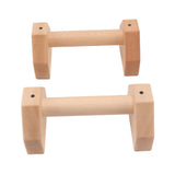2pcs Wooden Push Up Handles Anti Slip Pushup Bar Handstand Parallettes Bars for Indoor Outdoor 25cm V1294-YM0703-3117230052111