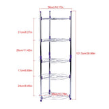 5 Tiers Home Kitchen Pans Pots Storage Rack Durable Metal Wire Shelving Organizer V1294-YM0901-JY03917