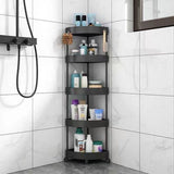 Detachable 5-Tier Bathroom Corner Shelf Organizer with Rolling Wheels and Drainage Holes, Durable V1370-AZ4-13568
