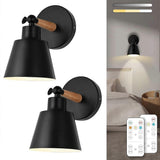 Battery Operated Wall Sconce Set of 2, Wireless LED Light with Remote, Dimmable V1263-JX-5784