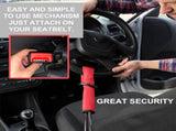Car steering wheel lock for seat belts, Robust universal steering wheel lock, visibility car lock, V1189-LC-QP-00828