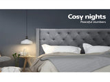 Artiss Bed Head Headboard Queen Size Fabric - LUCA Grey BFRAME-H-LUCA-Q-GY