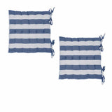 Rans Set of 2 Alfresco Stripe Chair Cushion Pads 40 x 40 cm Blue V442-RAN-CHAIRCU-SETOF2STRIPE-BLUE-SQ