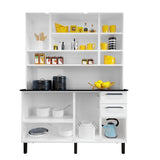 Free Standing White Flat Pack DIY Steel Kitchen Cupboard/Pantry with 8 Doors 2 Drawers - Florenca V1112-6000001768
