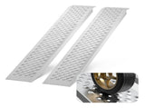 Portable Loading Ramps, 2 Pcs 1200 x 215 mm, Durable Aluminum Shed Ramp Set with Anti-Slip Holes, V952-LJSL472X85INA1TAOV0