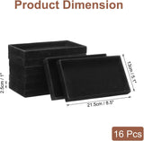 16PCS Jewelry Organizer Tray Stackable, Wooden Jewelry Containers Velvet Drawer Organizer Inserts V1258-DP02-C-3247
