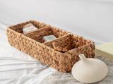 Cotton Woven Basket with PU Leather Handle, Clothes Toys Candy Gifts Cotton Rope Organizer, Living V1189-LWWAL-20260401-06301