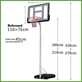 Portable Basketball Hoop Stand 3.05m V957-SDBABASN3177S