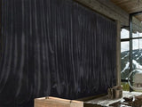 Large Thick Faux Mink Velvet Curtains Blockout 550x 230cmHook Pinch Pleat Black V702-CNZ11-1 BLACK