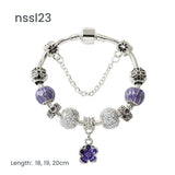 10 Styles Charm Bracelets Set Colorful Alloy & Glass Beaded Bracelets,Buy 2 for Better V1132-NSSL27-DOUBLE
