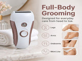 4-in-1 women's hair removal, electric epilator, shaver, foot file, trimmer, USB rechargeable, IPX6 V1347-111-56672-ROS-L