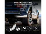 Elbow Exhaust Tip, 101.6mm Inlet, 152.4mm Outlet, 584mm Overall Length, Chrome Turn Down Exhaust Tip V952-PQWGZWGRK4IN0RPH2001V0