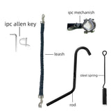 Ride with Your Best Friend Durable Steel Bike Dog Leash with Shock-Absorbing Spring for Safe, V1341-ZY-N4FS5URT-BLACK