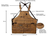 Woodworking Apron for Men Shop Apron Thick Canvas Work Apron with Tool Pockets,Carpentry Electrician V1192-AZ-W-3477
